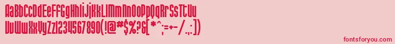 フォントSfPortMckenzie – ピンクの背景に赤い文字