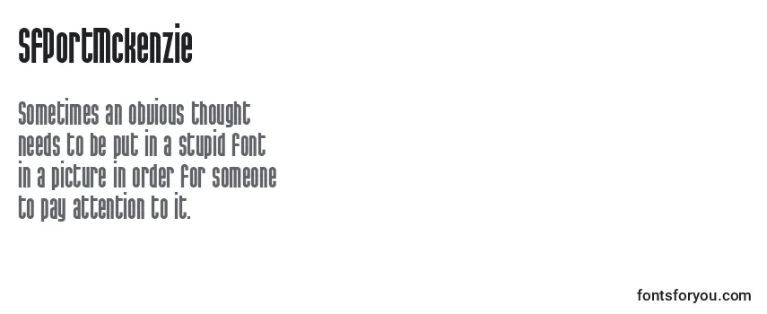 Review of the SfPortMckenzie Font