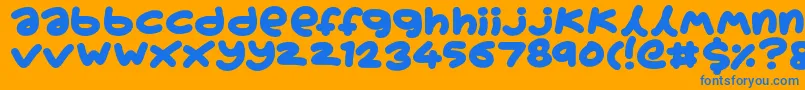Boardgamers Font – Blue Fonts on Orange Background