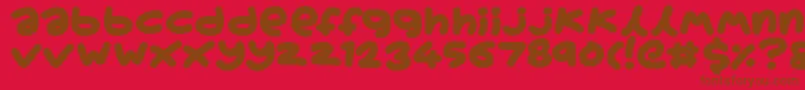Boardgamers Font – Brown Fonts on Red Background