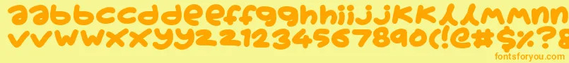 Boardgamers Font – Orange Fonts on Yellow Background
