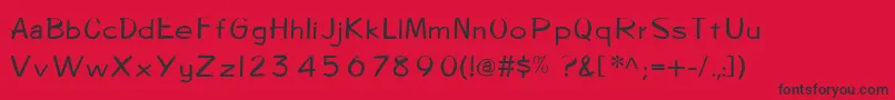 Diegolo Font – Black Fonts on Red Background