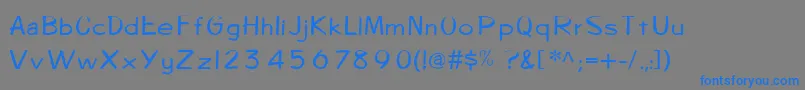 フォントDiegolo – 灰色の背景に青い文字