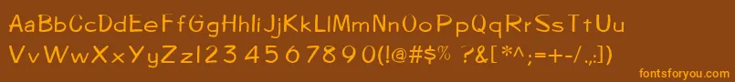 Diegolo Font – Orange Fonts on Brown Background