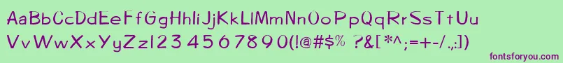 Diegolo Font – Purple Fonts on Green Background