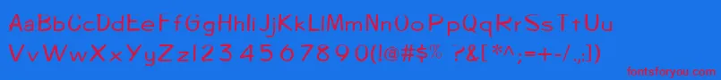 Diegolo Font – Red Fonts on Blue Background