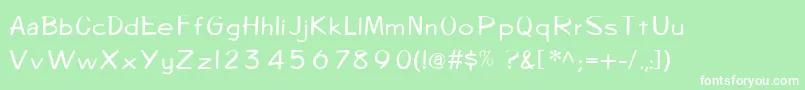 Diegolo Font – White Fonts on Green Background