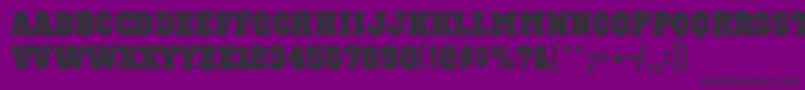 フォントOctinvintagebblRegular – 紫の背景に黒い文字