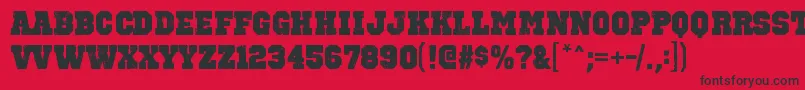 OctinvintagebblRegular Font – Black Fonts on Red Background