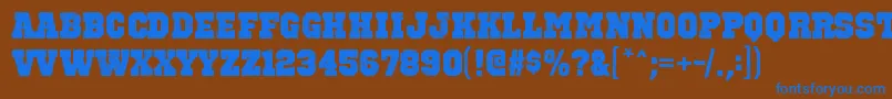 OctinvintagebblRegular Font – Blue Fonts on Brown Background