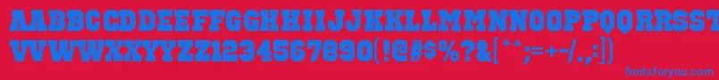 OctinvintagebblRegular Font – Blue Fonts on Red Background