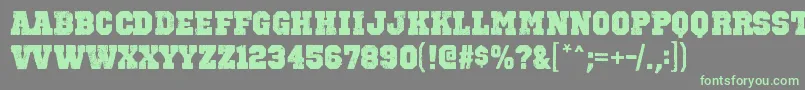 OctinvintagebblRegular Font – Green Fonts on Gray Background