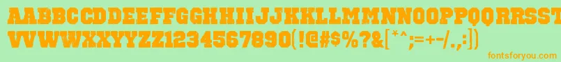 OctinvintagebblRegular Font – Orange Fonts on Green Background