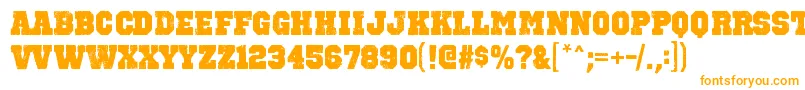 Fonte OctinvintagebblRegular – fontes laranjas em um fundo branco