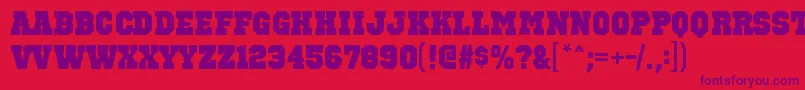 OctinvintagebblRegular Font – Purple Fonts on Red Background