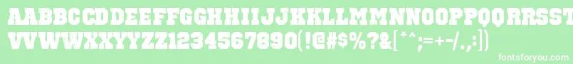 OctinvintagebblRegular Font – White Fonts on Green Background