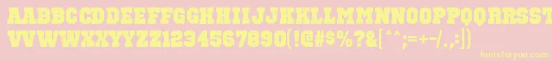 OctinvintagebblRegular Font – Yellow Fonts on Pink Background