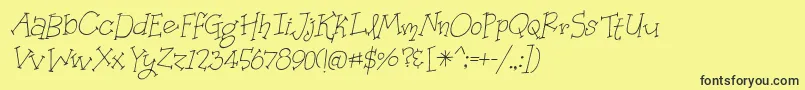 OrganicFridaysItalic Font – Black Fonts on Yellow Background