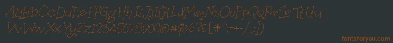 OrganicFridaysItalic Font – Brown Fonts on Black Background