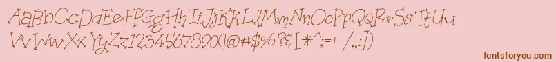 OrganicFridaysItalic Font – Brown Fonts on Pink Background