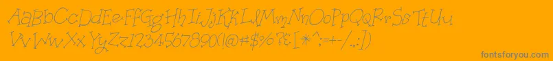 OrganicFridaysItalic Font – Gray Fonts on Orange Background