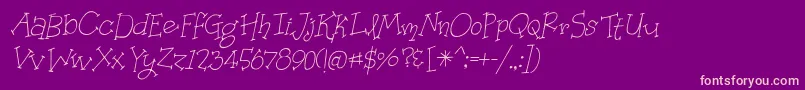OrganicFridaysItalic Font – Pink Fonts on Purple Background