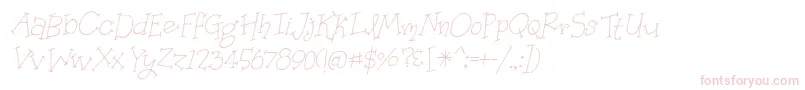 フォントOrganicFridaysItalic – ピンクのフォント