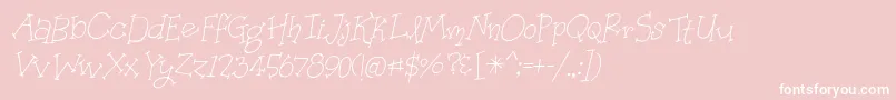 OrganicFridaysItalic Font – White Fonts on Pink Background