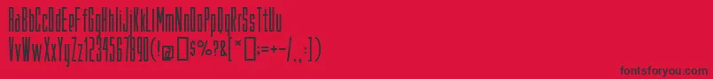 Fakeplastic Font – Black Fonts on Red Background