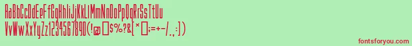 Fakeplastic Font – Red Fonts on Green Background