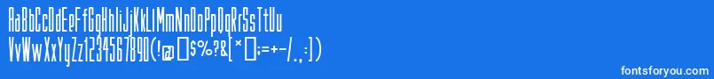 Fakeplastic Font – White Fonts on Blue Background