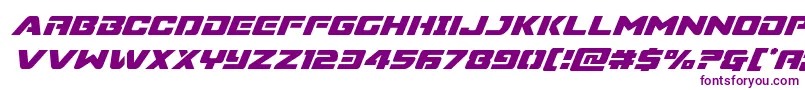 Supercommandosuperital Font – Purple Fonts on White Background