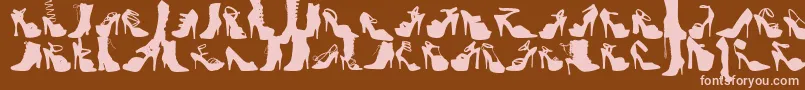Wcfetishbta Font – Pink Fonts on Brown Background