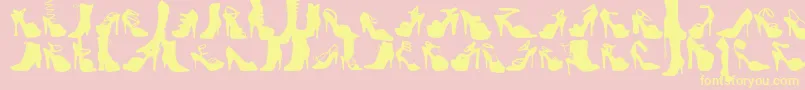 Wcfetishbta Font – Yellow Fonts on Pink Background