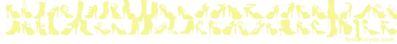 Wcfetishbta Font – Yellow Fonts on White Background