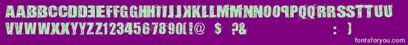 AssassinsDub Font – Green Fonts on Purple Background