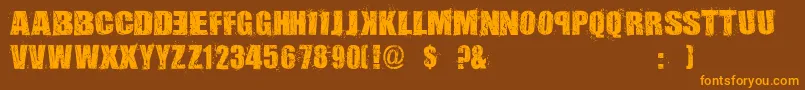 AssassinsDub Font – Orange Fonts on Brown Background