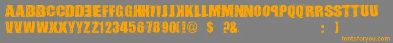 AssassinsDub-Schriftart – Orangefarbene Schriften auf grauem Hintergrund