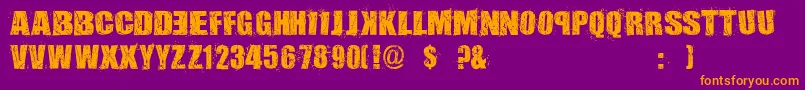 AssassinsDub Font – Orange Fonts on Purple Background
