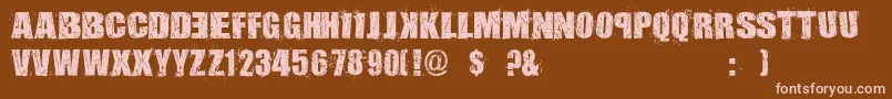 AssassinsDub Font – Pink Fonts on Brown Background