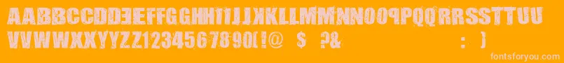 AssassinsDub Font – Pink Fonts on Orange Background