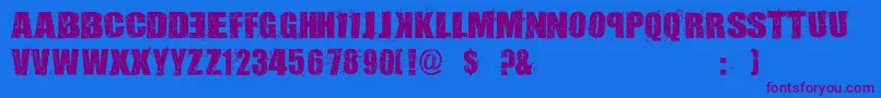 AssassinsDub Font – Purple Fonts on Blue Background