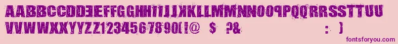 AssassinsDub Font – Purple Fonts on Pink Background