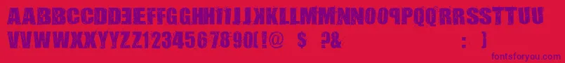 AssassinsDub Font – Purple Fonts on Red Background