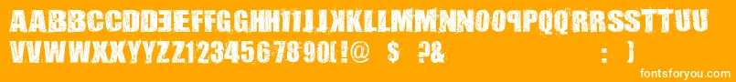 AssassinsDub Font – White Fonts on Orange Background