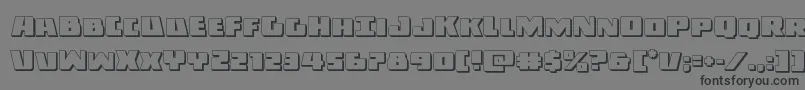 Darkalliance3D Font – Black Fonts on Gray Background