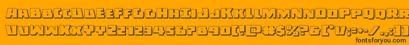 Darkalliance3D Font – Black Fonts on Orange Background