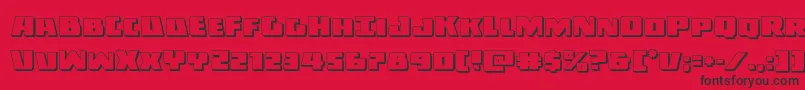 Darkalliance3D Font – Black Fonts on Red Background