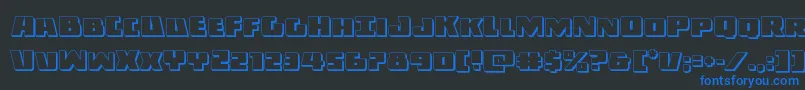 Darkalliance3D Font – Blue Fonts on Black Background