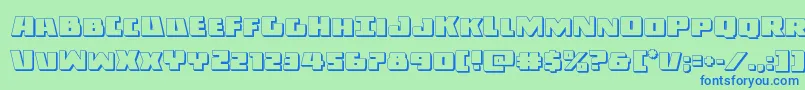Darkalliance3D Font – Blue Fonts on Green Background